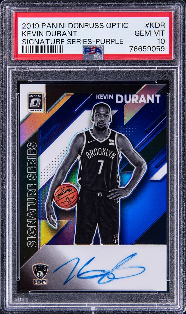 2019-20 Panini Donruss Optic Kevin Durant Signature Series Purple #SS-KDR card image