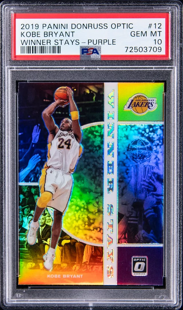 2019-20 Panini Donruss Optic Kobe Bryant Winner Stays Holo #12 card image
