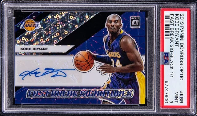2019-20 Panini Donruss Optic Kobe Bryant Fast Break Signatures Black #FB-KBR card image