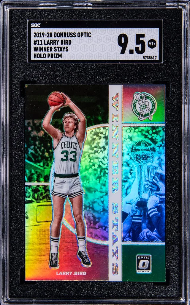 2019-20 Panini Donruss Optic Larry Bird Winner Stays Holo Prizm #11 card image