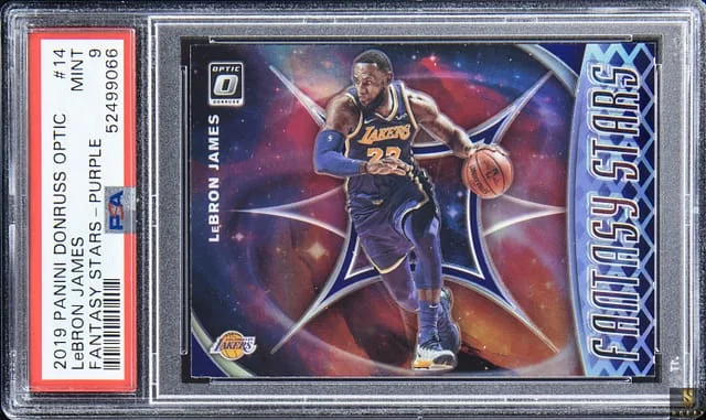 2019-20 Panini Donruss Optic LeBron James Fantasy Stars Purple #14 card image