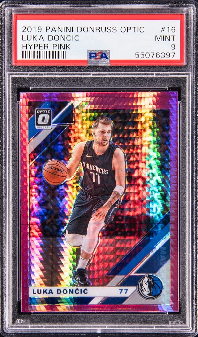 2019-20 Panini Donruss Optic Luka Doncic Hyper Pink #16 card image