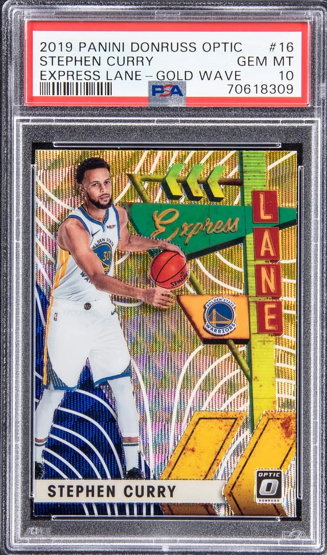 2019-20 Panini Donruss Optic Stephen Curry Express Lane Holo #16 card image