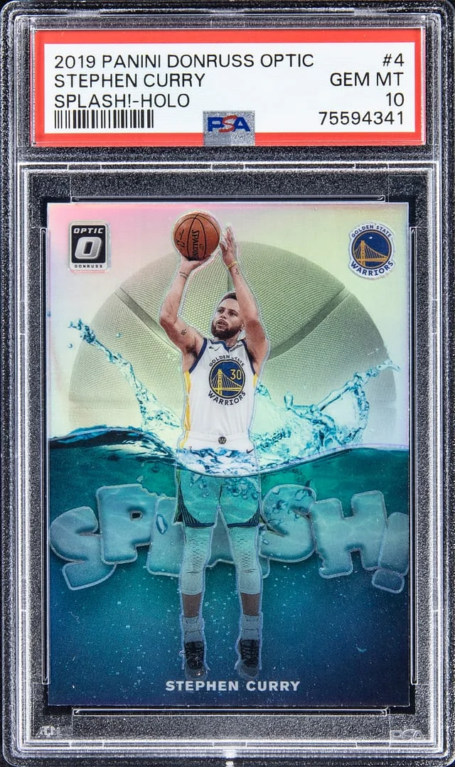 2019-20 Panini Donruss Optic Stephen Curry Splash! - Holo #4 card image