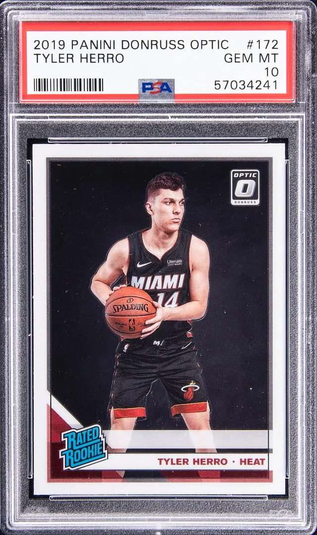 2019-20 Panini Donruss Optic Tyler Herro Lime Green Rated #172 card image