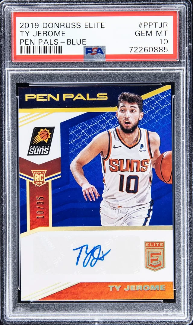 2019-20 Panini Donruss Ty Jerome Elite Pen Pals Blue #PPTJR card image