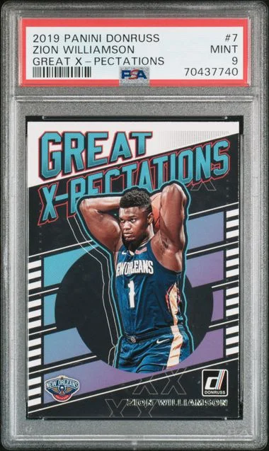 2019-20 Panini Donruss Zion Williamson Great X-Pectations #7 card image
