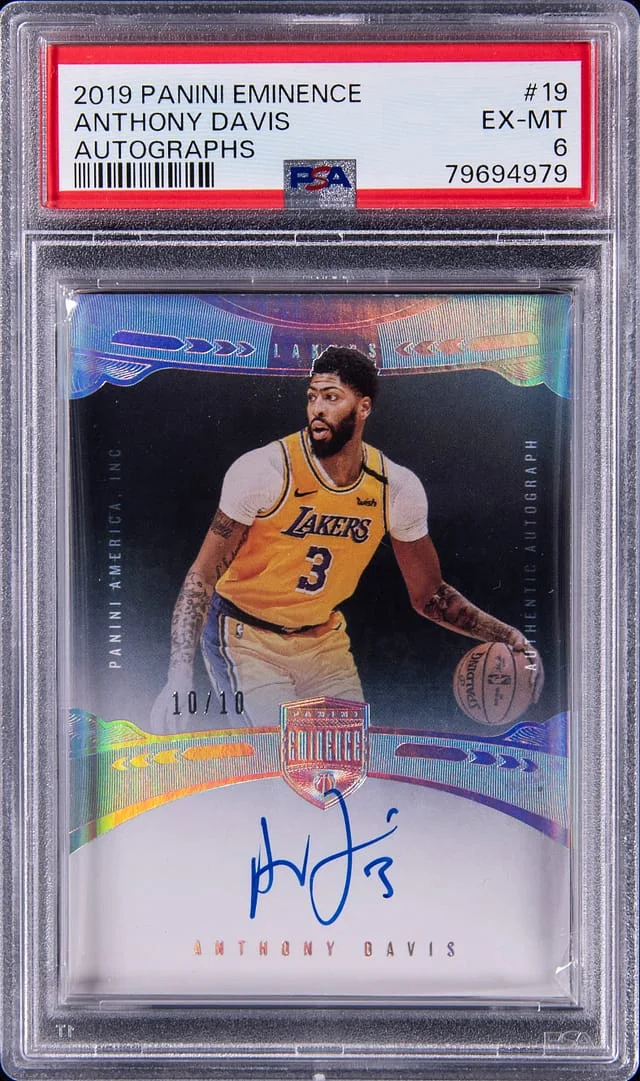 2019-20 Panini Eminence Anthony Davis Autograph #19 card image
