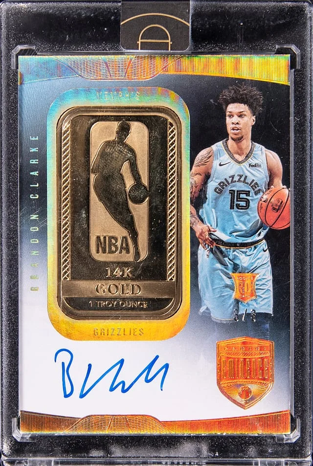 2019-20 Panini Eminence Brandon Clarke Logoman Autographs Gold Bar #LA-BCL card image