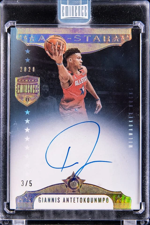 2019-20 Panini Eminence Giannis Antetokounmpo All-Star Diamond Signatures Gold #AS-GA4 card image