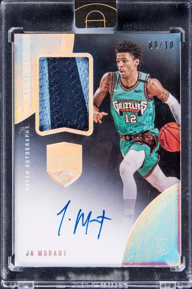 2019-20 Panini Eminence Ja Morant Patch Autograph (RPA) #PA-JMT card image