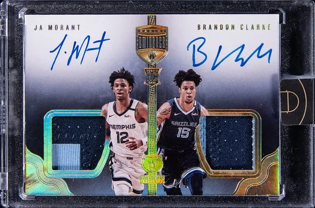 2019-20 Panini Eminence Ja Morant/Brandon Clarke Dual Patch Autograph #RDP-JB card image