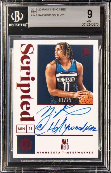 2019-20 Panini Encased 146 Naz Ss Red Au #07/25 card image
