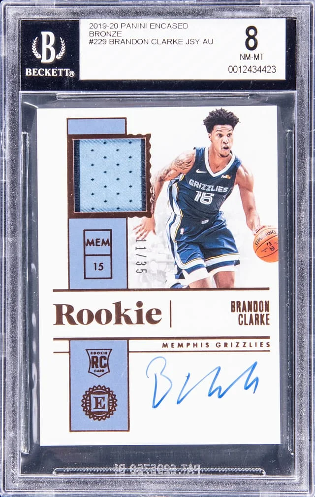 2019-20 Panini Encased Brandon Clarke Bronze #229 card image