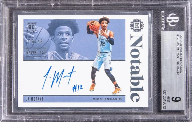 2019-20 Panini Encased Ja Morant Notable Signatures #178 card image