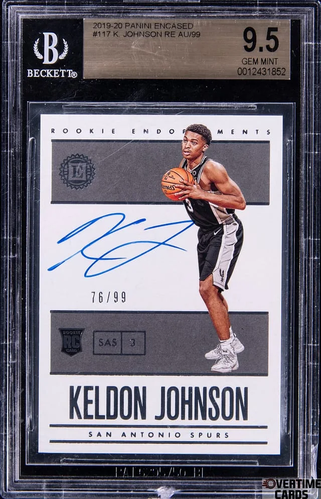 2019-20 Panini Encased Keldon Johnson Endorsements #117 card image