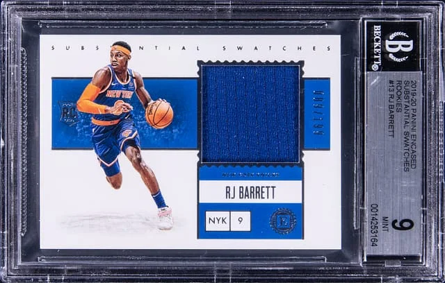 2019-20 Panini Encased RJ Barrett Substantial Swatches #SR-RJB card image