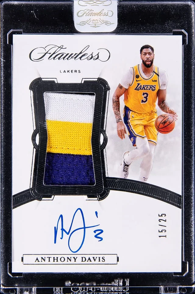 2019-20 Panini Flawless Anthony Davis Vertical Patch Autograph #VP-ADV card image