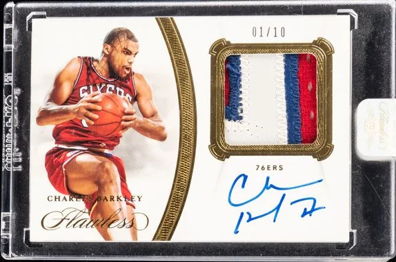 2019-20 Panini Flawless Charles Barkley Patch Autographs Gold #PA-CBK card image