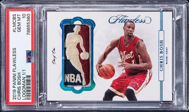 2019-20 Panini Flawless Chris Bosh Logoman #LM-CBS card image