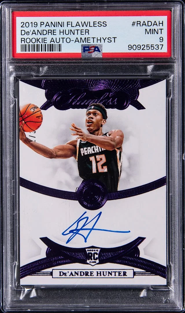 2019-20 Panini Flawless De'Andre Hunter Autograph Amethyst #RA-DAH card image
