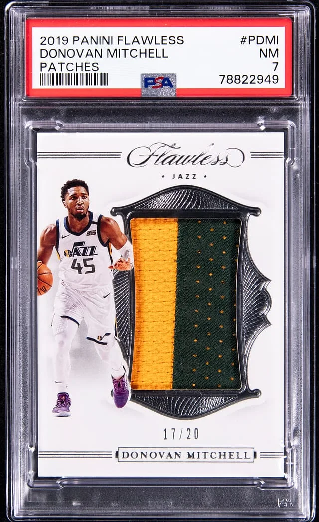 2019-20 Panini Flawless Donovan Mitchell Patch #P-DMI card image