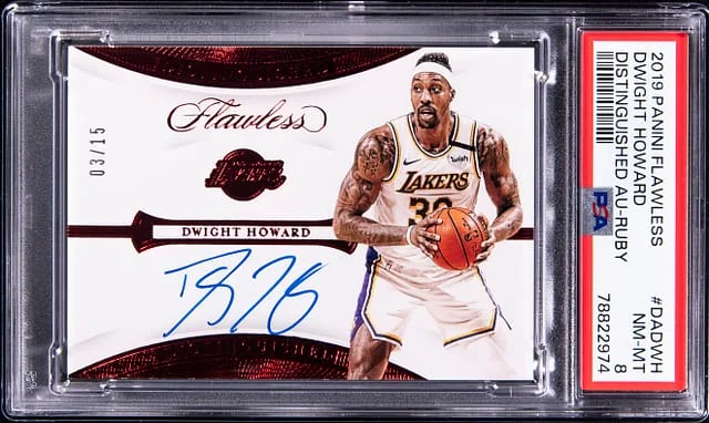2019-20 Panini Flawless Dwight Howard Distinguished Autograph Ruby #DA-DWH card image