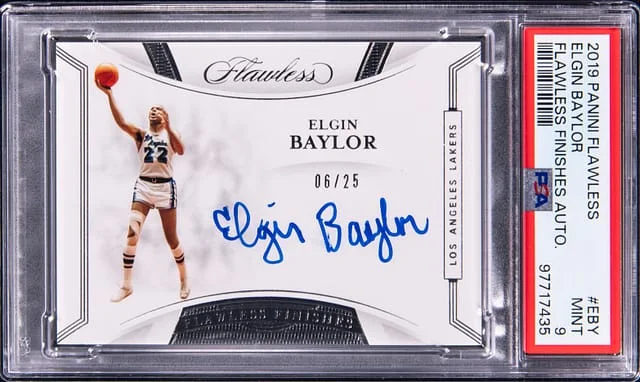 2019-20 Panini Flawless Elgin Baylor Finishes Autograph #FF-EBY card image