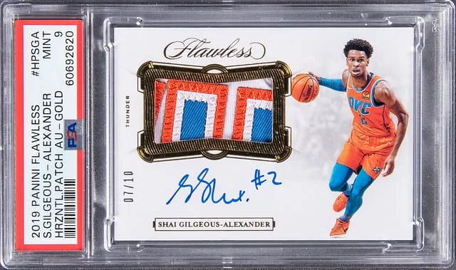 2019-20 Panini Flawless Horizontal Patch Autographs Gold #HP #no-number card image