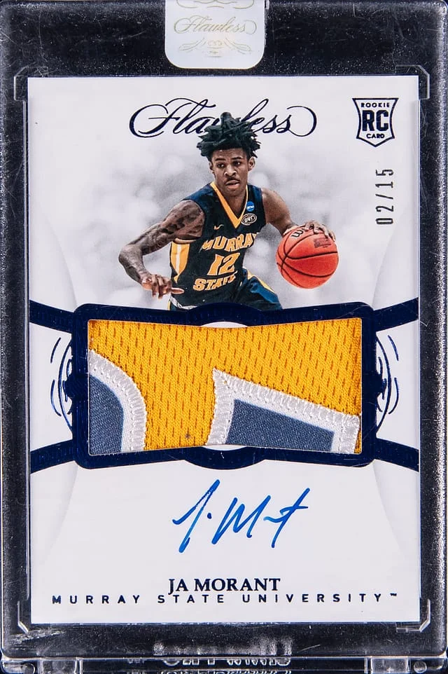 2019-20 Panini Flawless Ja Morant Collegiate Blue #102 card image