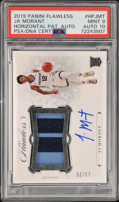 2019-20 Panini Flawless Ja Morant Horizontal Patch Autographs #HP-JMT card image