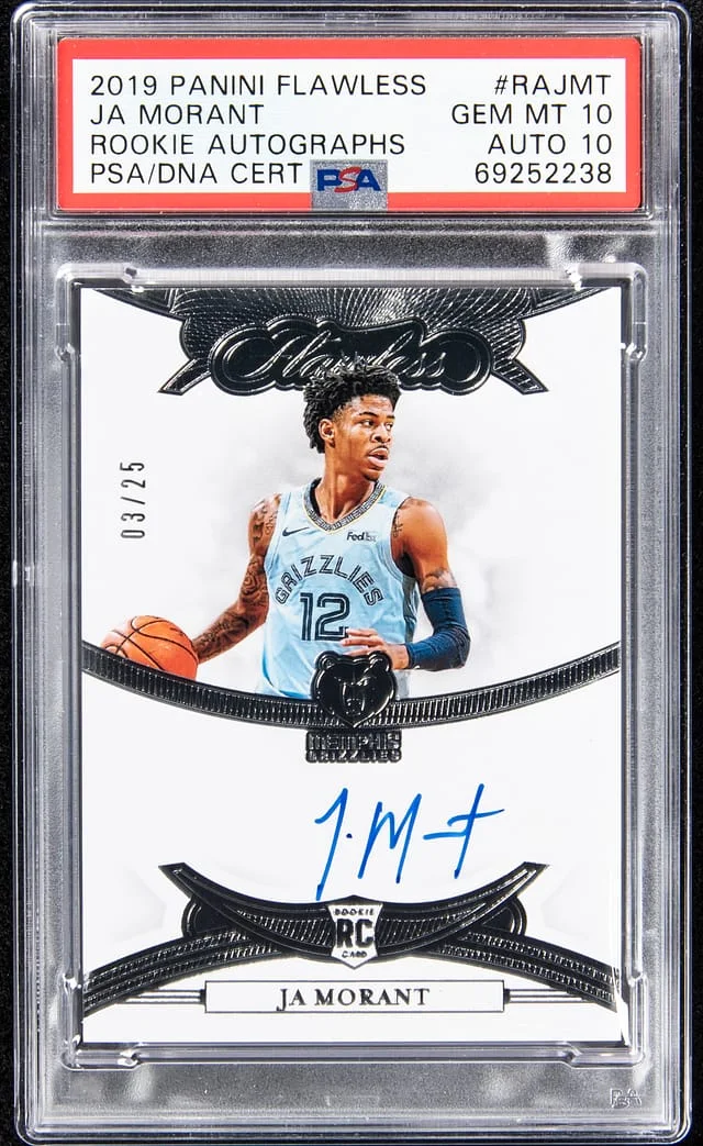 2019-20 Panini Flawless Ja Morant Autograph #RA-JMT card image
