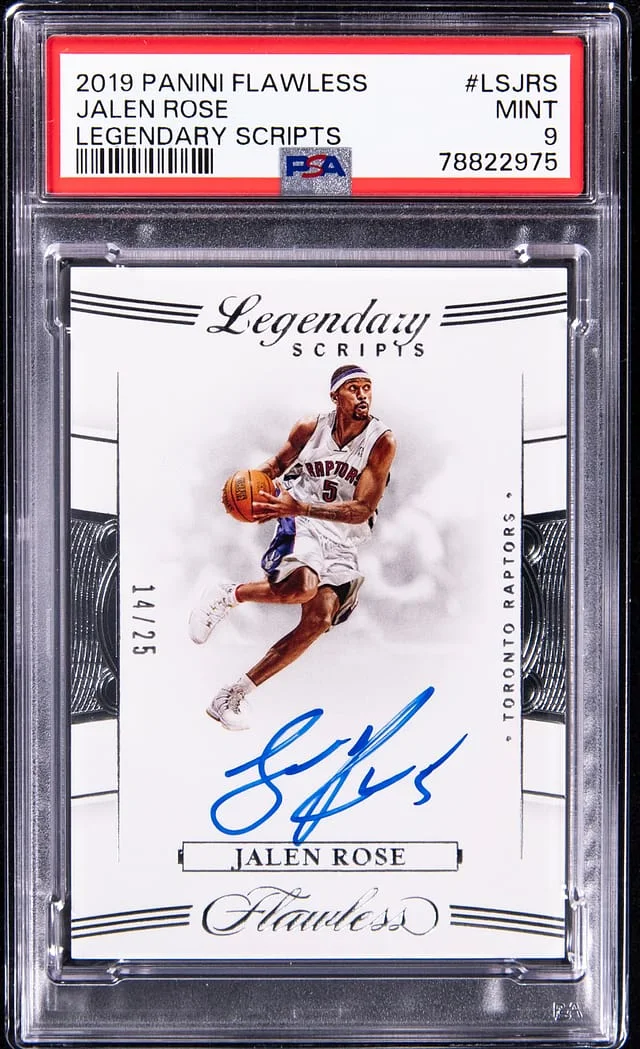 2019-20 Panini Flawless Jalen Rose Legendary Scripts #LS-JRS card image