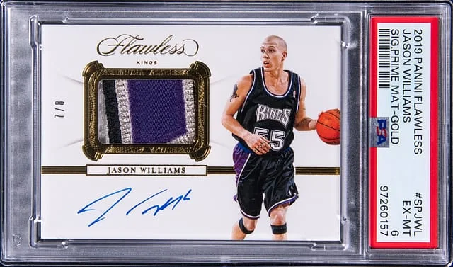 2019-20 Panini Flawless Jason Williams Patch Signature Prime Material Gold #SP-JWL card image
