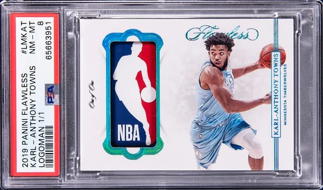 2019-20 Panini Flawless Karl-Anthony Towns Logoman #LM-KAT card image