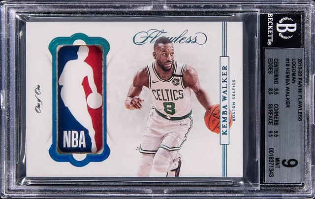 2019-20 Panini Flawless Kemba Walker Logoman #LM-KWL card image