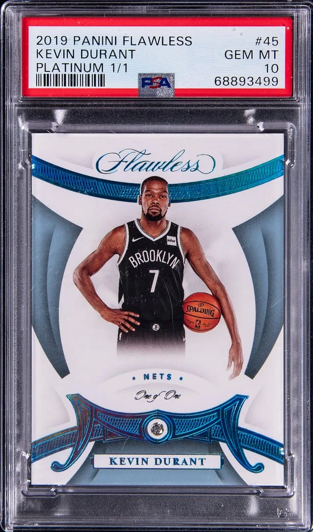 2019-20 Panini Flawless Kevin Durant Diamond Platinum #45 card image