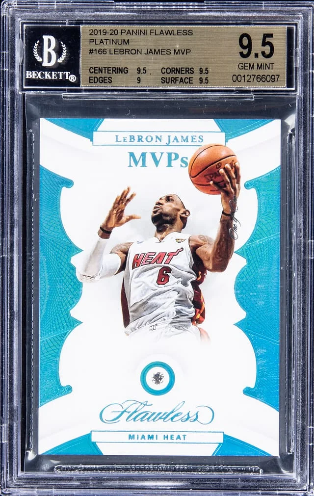 2019-20 Panini Flawless LeBron James Diamond MVPs Platinum #166 card image