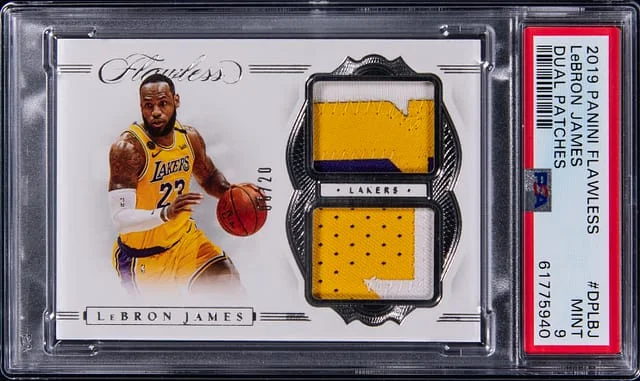 2019-20 Panini Flawless LeBron James Dual Patches #DPLBJ card image