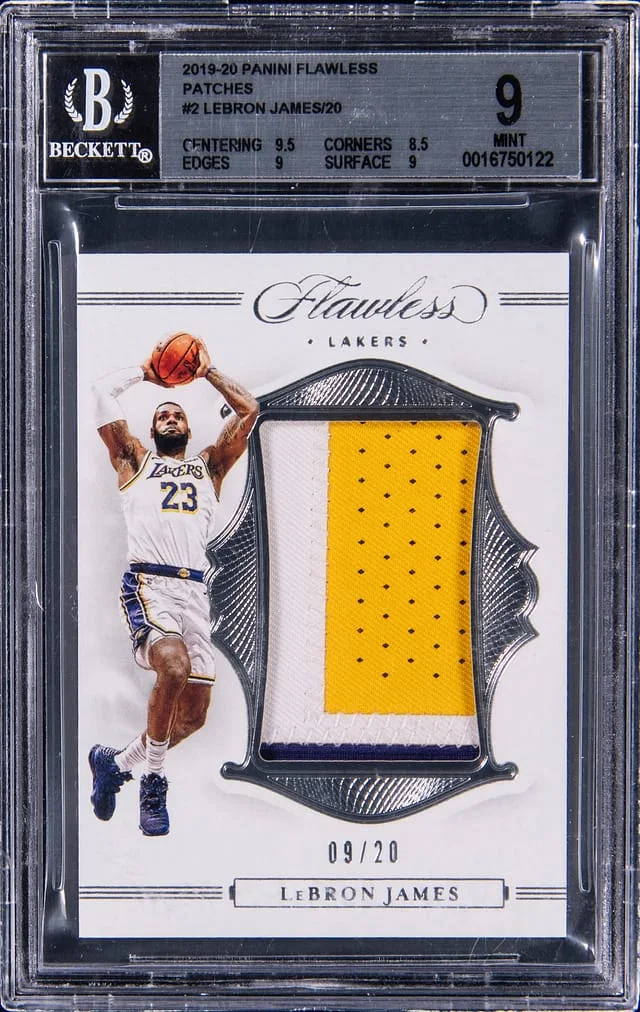 2019-20 Panini Flawless LeBron James Patches #P-LBJ card image
