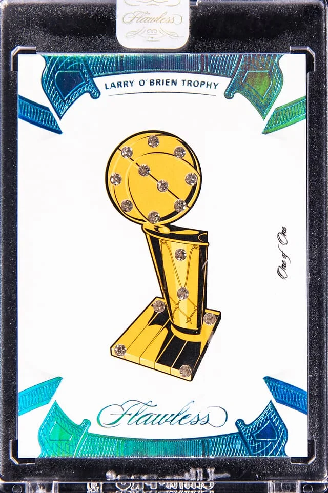 2019-20 Panini Flawless Magic Johnson Diamond Larry O'Brien Trophy Platinum #8 card image