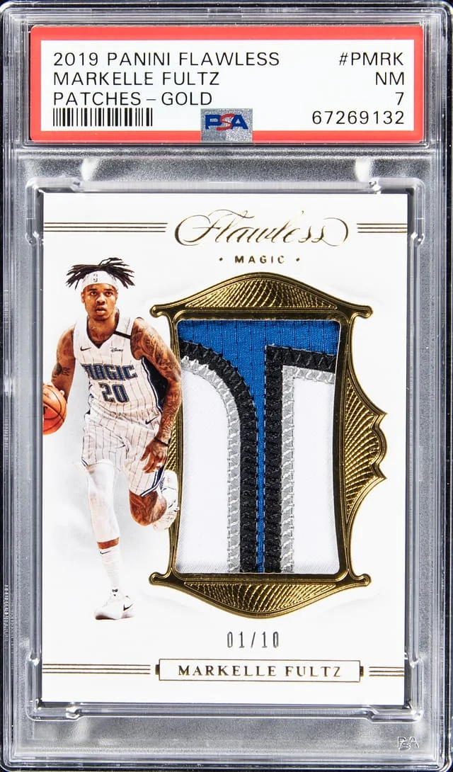 2019-20 Panini Flawless Markelle Fultz Patches Gold #P-MHK card image