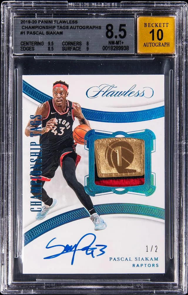 2019-20 Panini Flawless Pascal Siakam Championship Tags Autographs #CT-PSK card image