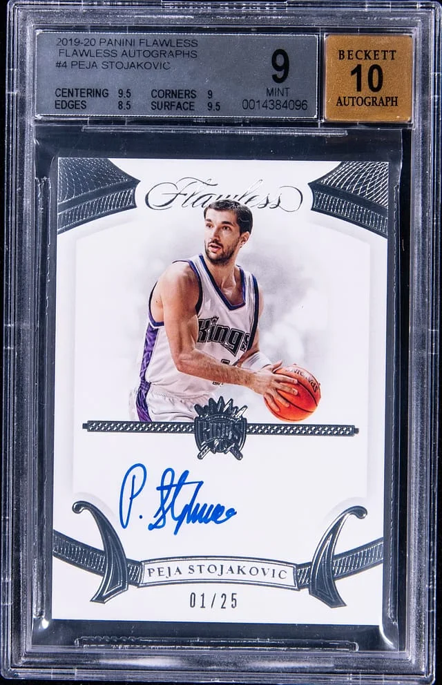 2019-20 Panini Flawless Peja Stojakovic Autograph #PA-PJS card image