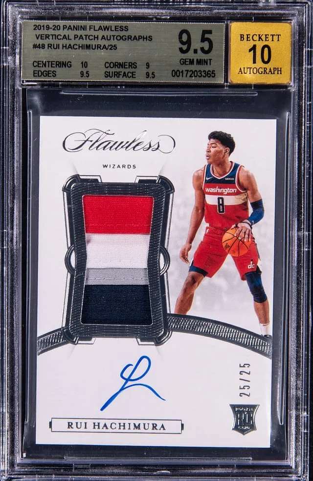 2019-20 Panini Flawless Rui Hachimura Vertical Patch Autographs #VP-RHM card image
