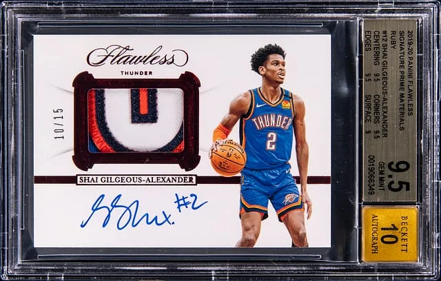 2019-20 Panini Flawless Signature Prime Materials Ruby #SP #no-number card image