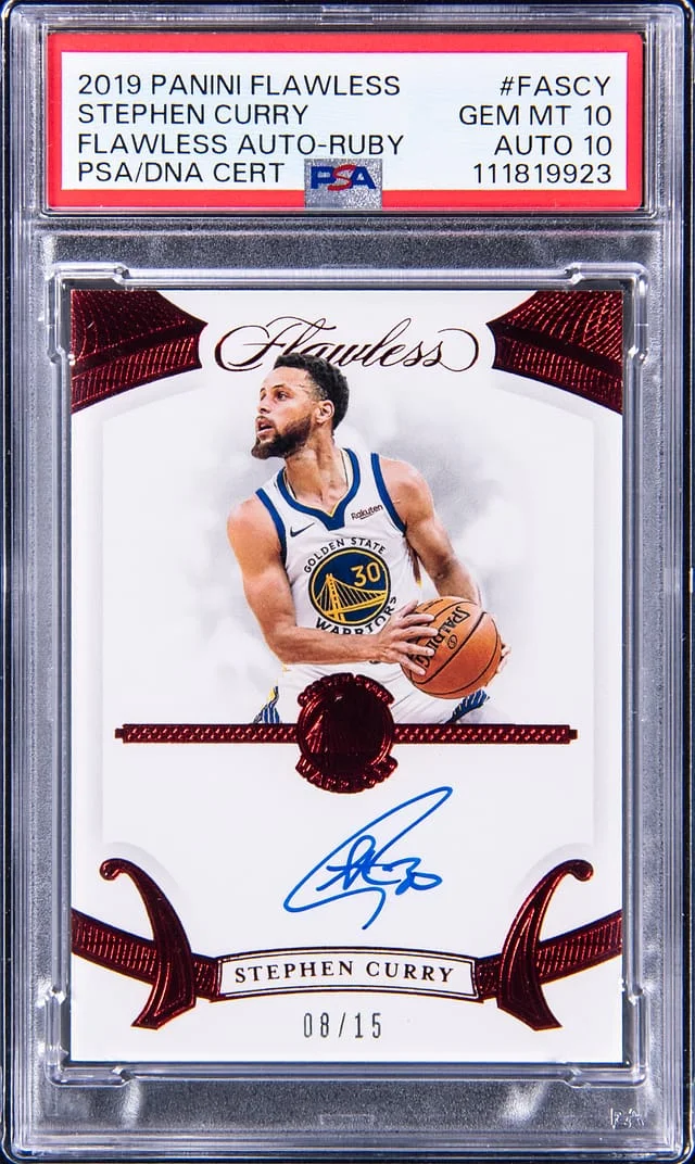 2019-20 Panini Flawless Stephen Curry Autographs Platinum #FA-SCY card image