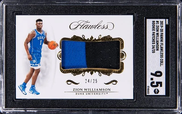 2019-20 Panini Flawless Zion Williamson Collection #1 card image