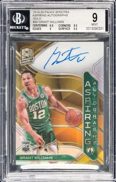2019-20 Panini Grant Williams Aspiring Autographs Gold #30 card image