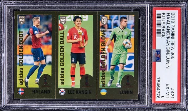 2019-20 Panini Haaland/Lee Kangin/Lunin FIFA 365, Pink Back #421 card image